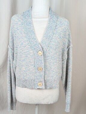 EUC Twik par Simons Pastel Confetti Cropped Knit Cardigan L